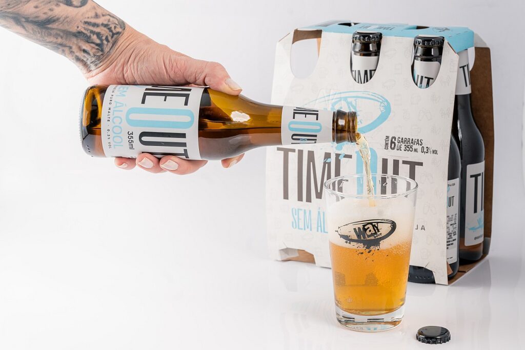 Cerveja artesanal sem álcool Way Beer Timeout. Foto: Priscilla Fiedler
