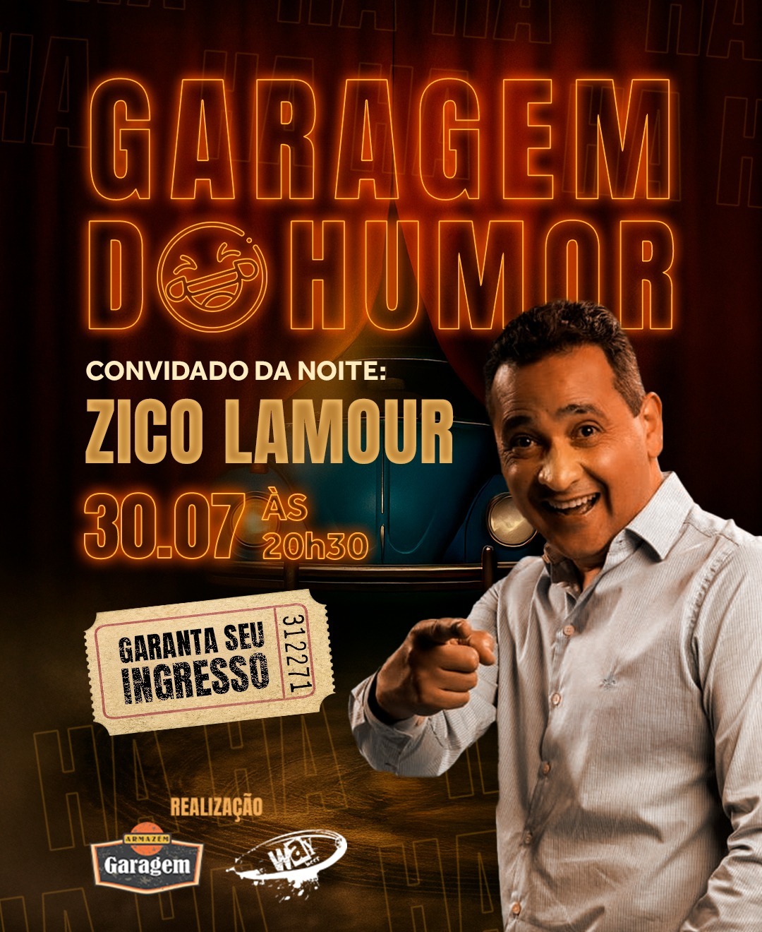 Segunda edição do Garagem do Humor apresenta Zico Lamour (Foto: Divulgação)